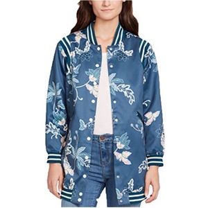William Rast Floral Varsity jacket